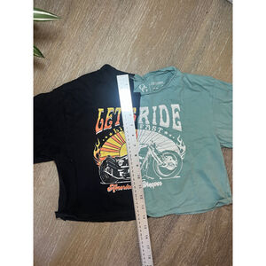 Women's Organic Generation Black Green Short Sleeve Tee XS